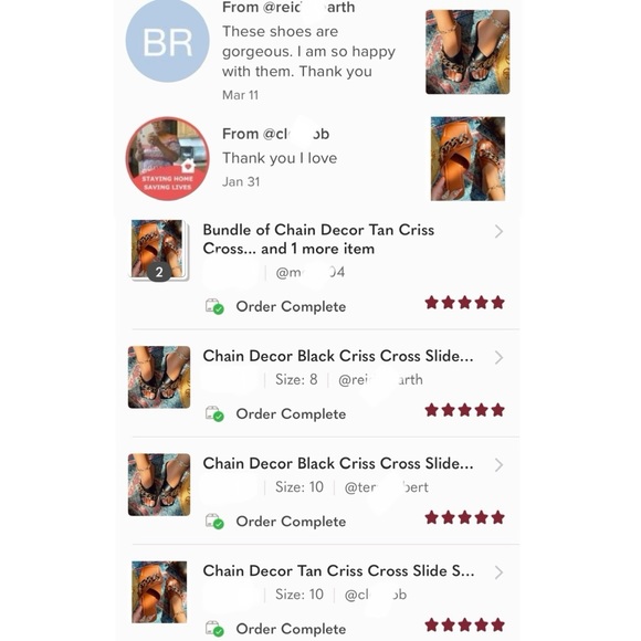 Chain Decor Black Criss Cross Slide Sandals - Picture 4 of 5